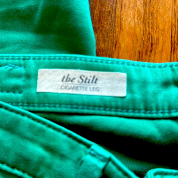 AG Adriano Goldschmied The Stilt Cigarette Leg Green Jeans Women's Size 26R - Picture 6 of 8